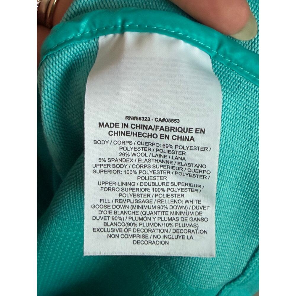 Nike AeroLoft 800 Hybrid Long Sleeve Zip Running Jacket Teal Blue Womens Size XL - Picture 7 of 11